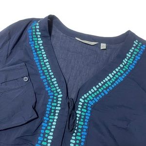 Athleta Medium Long Sleeve Tunic Navy Lightweight‎